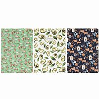 Тетради 40 л. в клетку обложка SoftTouch, НАБОР 3 шт., бежевая бумага 70 г/м2, сшивка, А5 (147х210 мм), PATTERN, BRAUBERG, 403792 | код 403792 | BRAUBERG