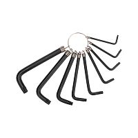 Набор ключей имбусовых TORX KRANZ T10-T50, CrV, 9 шт., оксидированные, на кольце | код KR-12-5203 | KRANZ