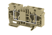 Клемма проходная пружинная 16 мм2, на 2 подключения, хаки SQ16-KHAKHI | код 2106010006 | Elmex