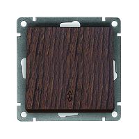 Выключатель проходной одноклавишный UNIVersal серия Афина , с/у, 10А, 220В, венге (еврослот), механизм | код A0025-V | Universal