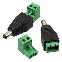 Разъём питания штырьковый RUICHI JR-55, с клеммной колодкой | код 93647 | Ruichi