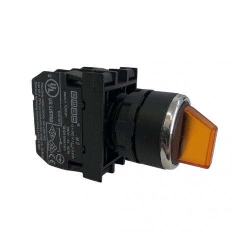 Переключатель 2-0-1 с фиксацией желтый (2НО) B101SL30S | код B101SL30S | EMAS Переключатель 2-0-1 с фиксацией желтый (2НО) B101SL30S | код B101SL30S | EMAS