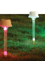 Светильник на солнечной батарее на ножке мультиколор | код KOC_SOL108 | КОСМОС