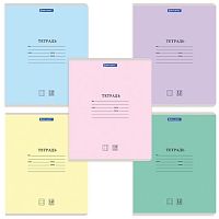 Тетрадь 12 л. BRAUBERG КЛАССИКА NEW , клетка, обложка картон, АССОРТИ (5 видов) | код 105682 | BRAUBERG