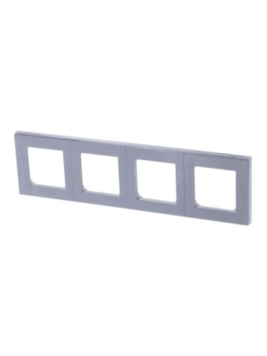 Рамка ABB Levit 4 поста серый / белый 3901H-A05040 16W | код 2CHH015040A6016 | ABB