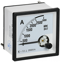 Амперметр Э47 2500/5А кл. точн. 1,5 72х72мм IEK | код IPA10-6-2500-E | IEK