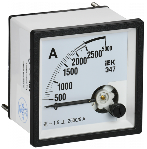 Амперметр Э47 2500/5А кл. точн. 1,5 72х72мм IEK | код IPA10-6-2500-E | IEK Амперметр Э47 2500/5А кл. точн. 1,5 72х72мм IEK | код IPA10-6-2500-E | IEK