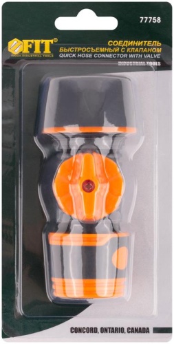Переходник внешний 1/2 двухкомпонентный с запорным клапаном | код 77758 | FIT фото 3