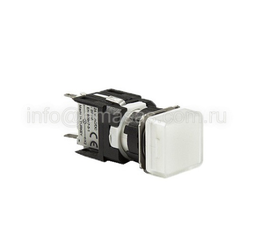 Светосигнальная арматура квадратная 12-24V AC/DC, белая D050KXB | код D050KXB | EMAS Светосигнальная арматура квадратная 12-24V AC/DC, белая D050KXB | код D050KXB | EMAS