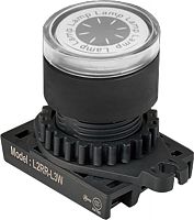 Световой индикатор L2RR-L3WL, плоский ?28мм цвет белый 110...230В 50/60Гц, монтажное отверстие ?22/25мм | код A8026-A5550009688 | РЕЛЕ И АВТОМАТИКА