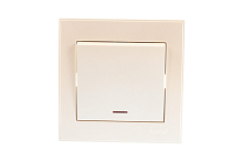 Выключатель RAIN с подсветкой жемчужно-белый перламутр | код 703-3030-111 | Lezard