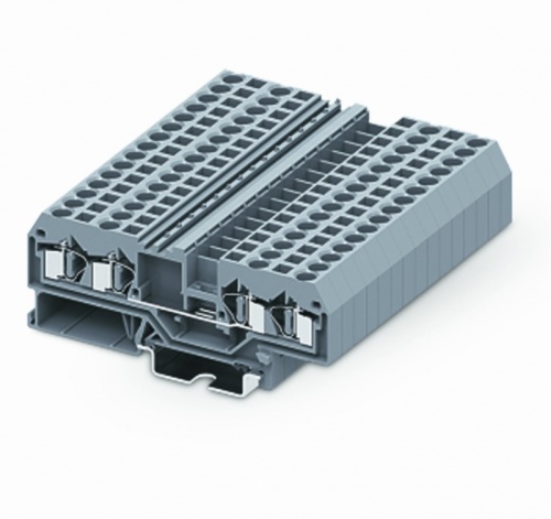 204935 Клемма ТА 2-2 заземл., плоско-пруж. зажим. зажим, сеч. 2.5мм2, желто-зел., шт | код 204935 | SUPU