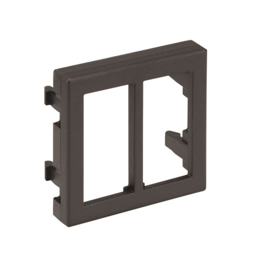 Connect Адаптер для 2 разъёмов CR0001-.. CR0002-.. 45х45мм графит | код KB18-14 | Simon