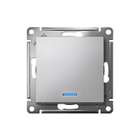 ATLASDESIGN 1-клавишный ВЫКЛЮЧАТЕЛЬ с подсветкой ,сх.1а, 10АХ, быстрозажимные клеммы,АЛЮМИНИЙ | код ATN000313S | Systeme Electric