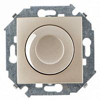 Светорегулятор-переключатель поворотный 15, 500 Вт, шампань | код. 1591311-034 | Simon