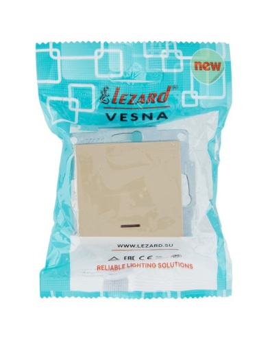 VESNA Выключатель с подсветкой золото | код 742-3688-111 | LEZARD фото 5