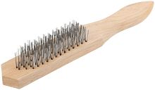 Корщетка ручная, деревянная рукоятка 280 мм, 6-ти рядная | код 38418М | FIT