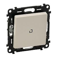 Переключатель 1-кл. СП Valena Life 10А IP20 250В 10AX с подсветкой с лицев. панелью безвинтов. зажимы механизм сл. кость | код 752526 | Legrand