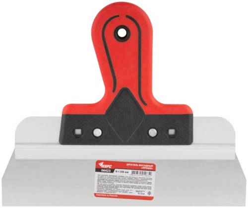 Шпатель фасадный Профи, нержавеющая сталь, прорезиненная ручка 250 мм | код 6423 | FIT фото 3