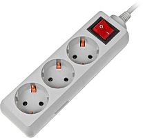 Сетевой фильтр Buro 300SL-3-G 3м (3 розетки) серый (пакет ПЭ) | код 1087165 | BURO