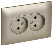 SKANDY Роз. 2-я без з/к с з/ш 10А сб. SK-R09Sh шамп. IEK | код SK-R23-10-K37-F | IEK