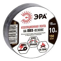 Изолента ПВХ 15ммх10м черн. | Код. C0036558 | ЭРА