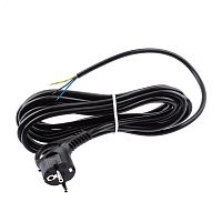 Шнур сетевой с вилкой UX-3x0,75-5m-B с заземлением 5м ПВС 3x0,75мм2 черный | код Б0048695 | ЭРА