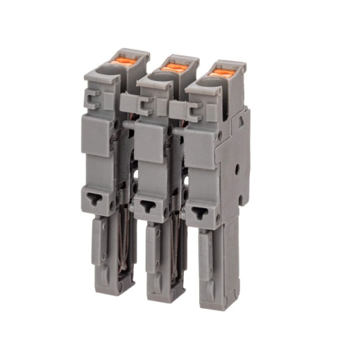 Штекер наборный Левый, зажим push-in, 1 точка подключения, 2.5 кв.мм, серая | код VPR-P-2.5-L | DKC