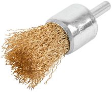 Щетка для дрели, Чашка, латунированная витая проволока 0,3 мм, 25 мм, блистер, Profi | код 82-918 | FIT