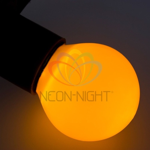 Лампа светодиодная 1Вт 5LED Шар d45 E27 желт. | код 405-111 | Neon-Night Лампа светодиодная 1Вт 5LED Шар d45 E27 желт. | код 405-111 | Neon-Night