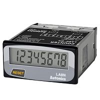 Счетчик с ЖК экраном, 48x24x58мм, 8 разрядов, сброс, счет по напряжению с широким рабочим диапазоном, прямой и обратный счет, встроенная батарейка | код LA8N-BF | AUTONICS