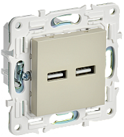 SKANDY Роз. USB A+A 3,1А SK-R15B беж. IEK | код SK-U21-D31-K10 | IEK