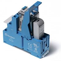 Интерфейсный модуль (сборка 55.33.9.024.0010 + 99.02.9.024.99 + 94.03SPA), электромеханическое реле, 3CO 10A, контакты AgNi, питание 24В DC, категория защиты IP20, винтовые клеммы, пластиковая клипса, LED + диод | код 583390240050SPA | FIND