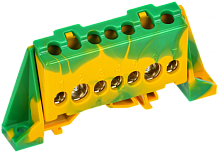 TEKFOR Шина PE земля в комб. изол. Стойка 8х12-7-ЖЗ IEK | код TF-NN20-07-DP-K52 | IEK