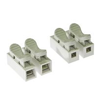 Самозажимная клемма RUICHI 021-2, 2-х проводное соединение, 10 А, 1…6 мм?, PA66, нержавеющая сталь | код 108453 | Ruichi