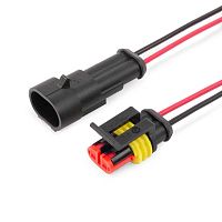 Разъем герметичный автомобильный РГА-2П с проводом | код 89507 | КВТ