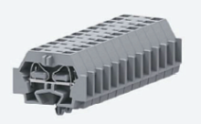 242158 Клемма TB проходная 1-1 с бок. подключ. с защелк. ножками, 08 конт., сеч.2.5мм2, сер, шт | код 242158 | SUPU