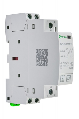 KM1.20.0.230.25 Модульный контактор 2НО контакта 25А (~/= 230В AC/DC) | код KM120023025 | РЕЛЕОН KM1.20.0.230.25 Модульный контактор 2НО контакта 25А (~/= 230В AC/DC) | код KM120023025 | РЕЛЕОН