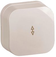 Выключатель 1-клавишный для открытой установки проходной ВСп10-1-0-ХК 10А GLORY кремовый | код EVH12-K33-10 | IEK