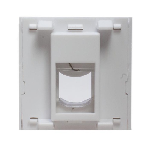 Панель лицевая 1 порт 45х45 Keystone шторка, откидное маркировочное окно | код 10-0301 | SUPRLAN фото 5