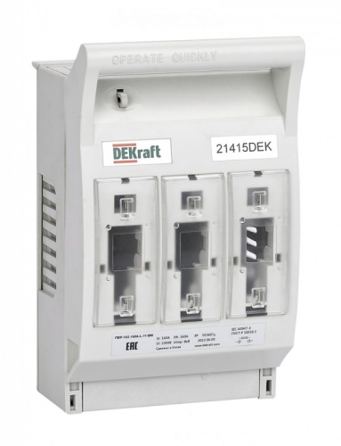 ПВР горизонтальный 160А 3ф отключение_1НО+1НЗ_навесной монтаж на шину_ПВР-102 | код 21415DEK | DEKraft ПВР горизонтальный 160А 3ф отключение_1НО+1НЗ_навесной монтаж на шину_ПВР-102 | код 21415DEK | DEKraft