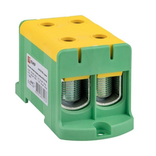 Клемма силовая вводная двойная КСВ 35-150 желто-зеленая PROxima | код kvs2-35-150-y-green | EKF