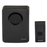 Звонок электронный UDB-092W-R1T1-36S-BL 220В 36 мелодий Блистер Черный ТМ Uniel | код UL-00006437 | Uniel