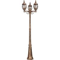 Светильник садово-парковый 3х100Вт 230В E27 черн. зол. 8115/PL8115 FERON 11243