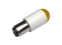 Светодиодная лампа СКЛ-2Б-ЖМ-2-48, желтая, матовая, 48В 50Гц/пост., цоколь B15d/19, УХЛ2.1 | код A8021-79686482 | Каскад-Электро