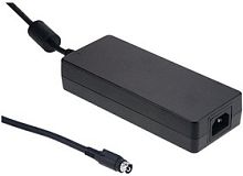 Адаптер настольный, AC-DC, медицинский, 160Вт, ККМ, вход 80...264B AC 47...63 Гц, 113...370B DC, выход 20B/8A, изоляция 4000В AC, 167x67x35мм, -30...+70С, сетевой разъём IEC320-C14, выходной разъем KYCON KPPX-4P | код GSM160A20-R7B | MeanWe