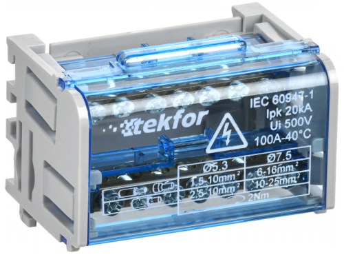 TEKFOR Шины на DIN-рейку (кросс-модуль) ШНК 2х7 L+PEN IEK | код TF-DN10-2-07-100 | IEK TEKFOR Шины на DIN-рейку (кросс-модуль) ШНК 2х7 L+PEN IEK | код TF-DN10-2-07-100 | IEK
