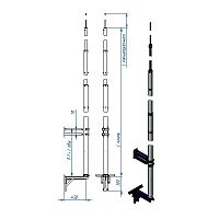 Молниеотвод на кронштейнах СМСПс-13.5/3 | код 82184 | ЕЗЕТЕК