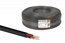 Кабель для видеонаблюдения КВК-П-2 2х0.75 мм (200м) для наружной прокладки черный народный ТРТС | код SQ0123-0104 | РЭМЗ ТМ