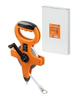 Мерная лента, 50 м х 13 мм, стальное полотно, открытый корпус, штык для фиксации Рубин TDM | код SQ1018-0402 | TDM